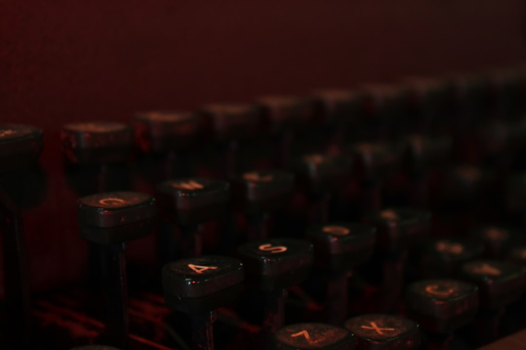 A close up of an old fashioned typewriter