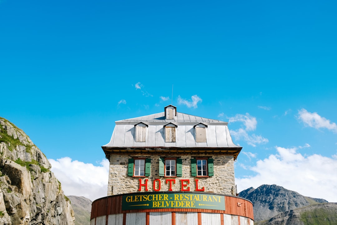 a building with a sign on the side of it