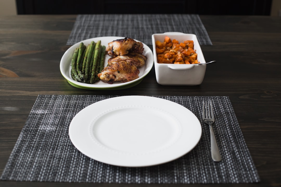 cooked foods in plate